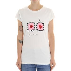 T-SHIRT CUORI BIANCO